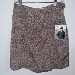 NWT TEHAMA Nancy Haley Taupe and Light Pink Golf Skort Size M Y2K